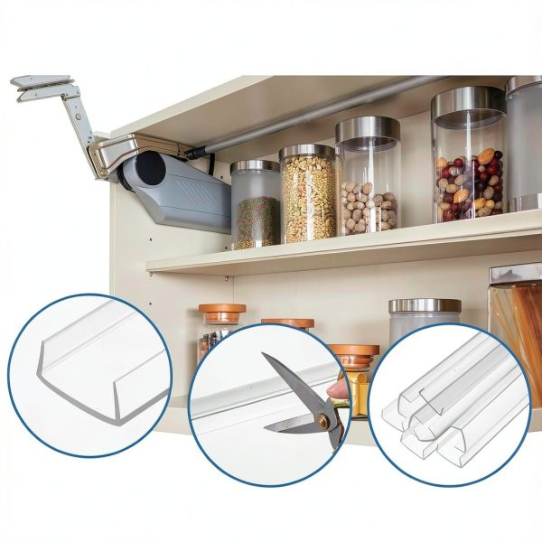 Cabinet Door Protector 8 Pack 36" Flexible U-Channel by DoubleFill-2