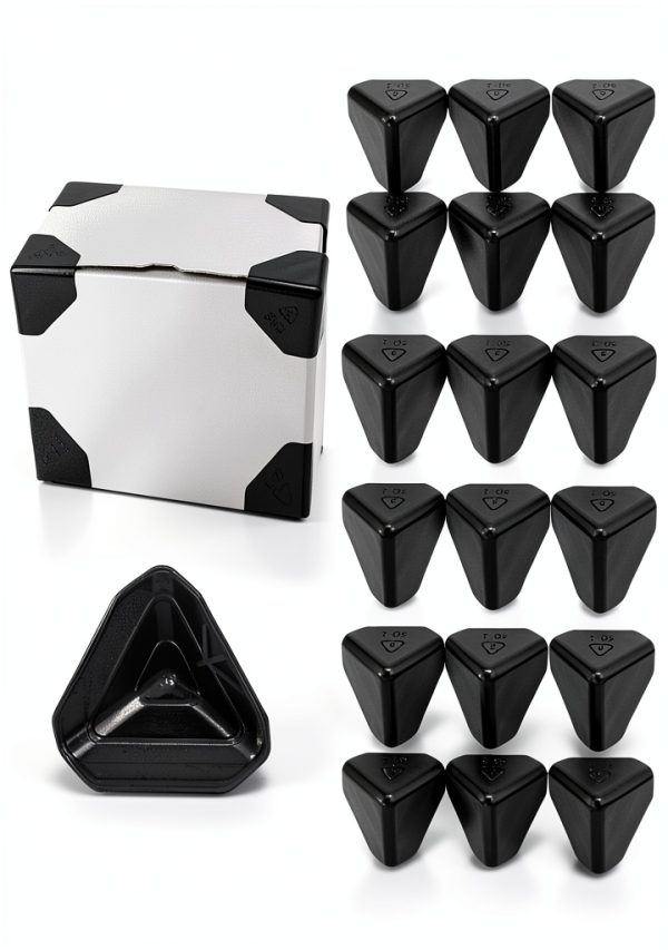 Packaging Edge Protectors EATAKWARD 200pcs Heavy Duty Black 2x2x2-1